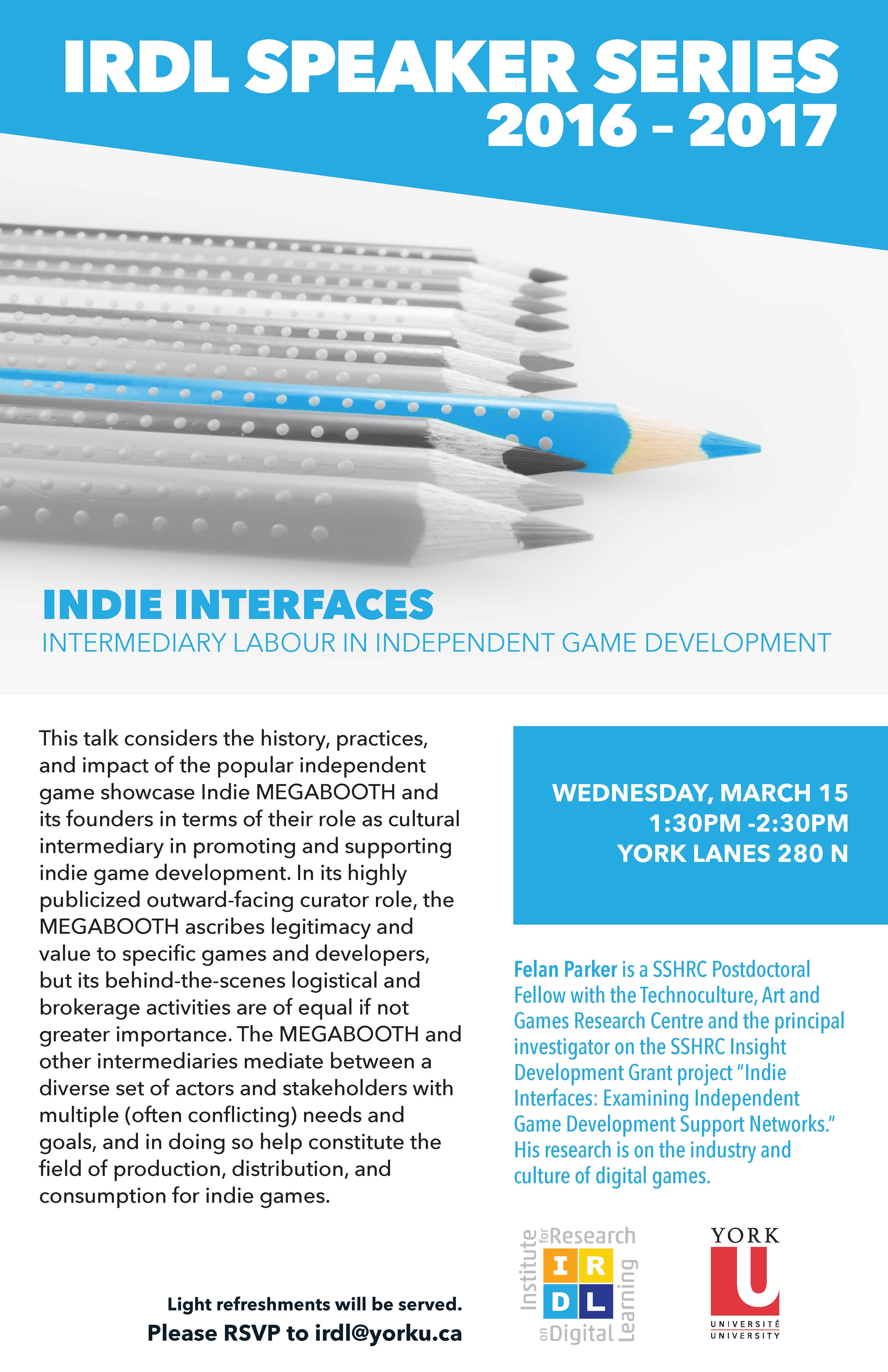 Indie Interfaces: Intermediary Labour in Independent Game Development