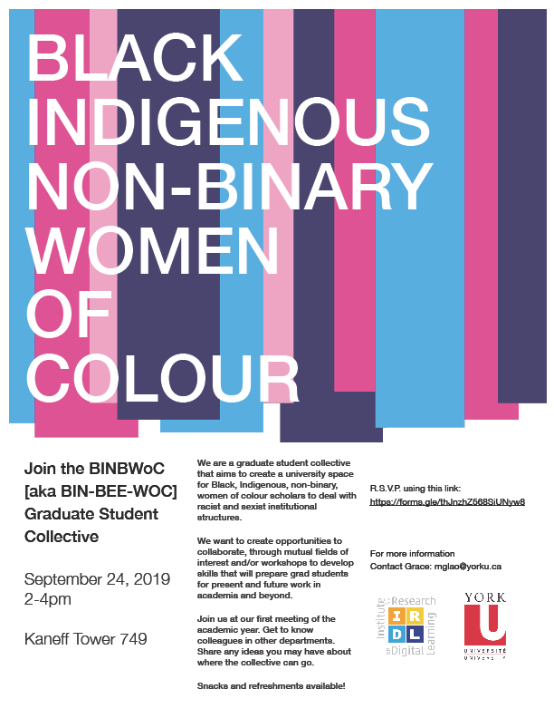 Join the BINBWoC [aka BIN-BEE-WOC] Graduate Student Collective